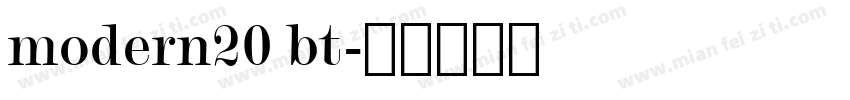 modern20 bt字体转换